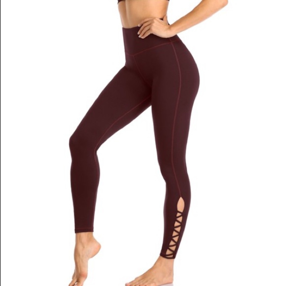 Red side cut Legging